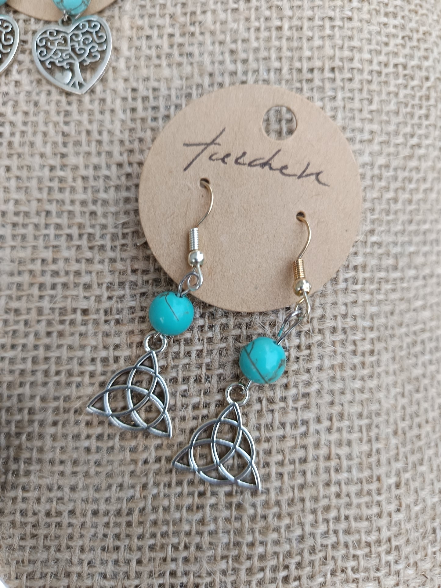 Orecchini in Turchese e Nodo Celtico