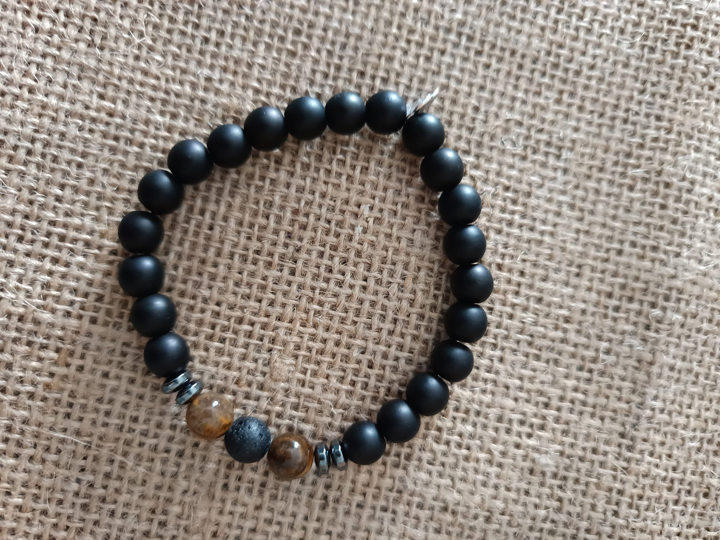 Bracciale in Occhio di Tigre e Tormalina