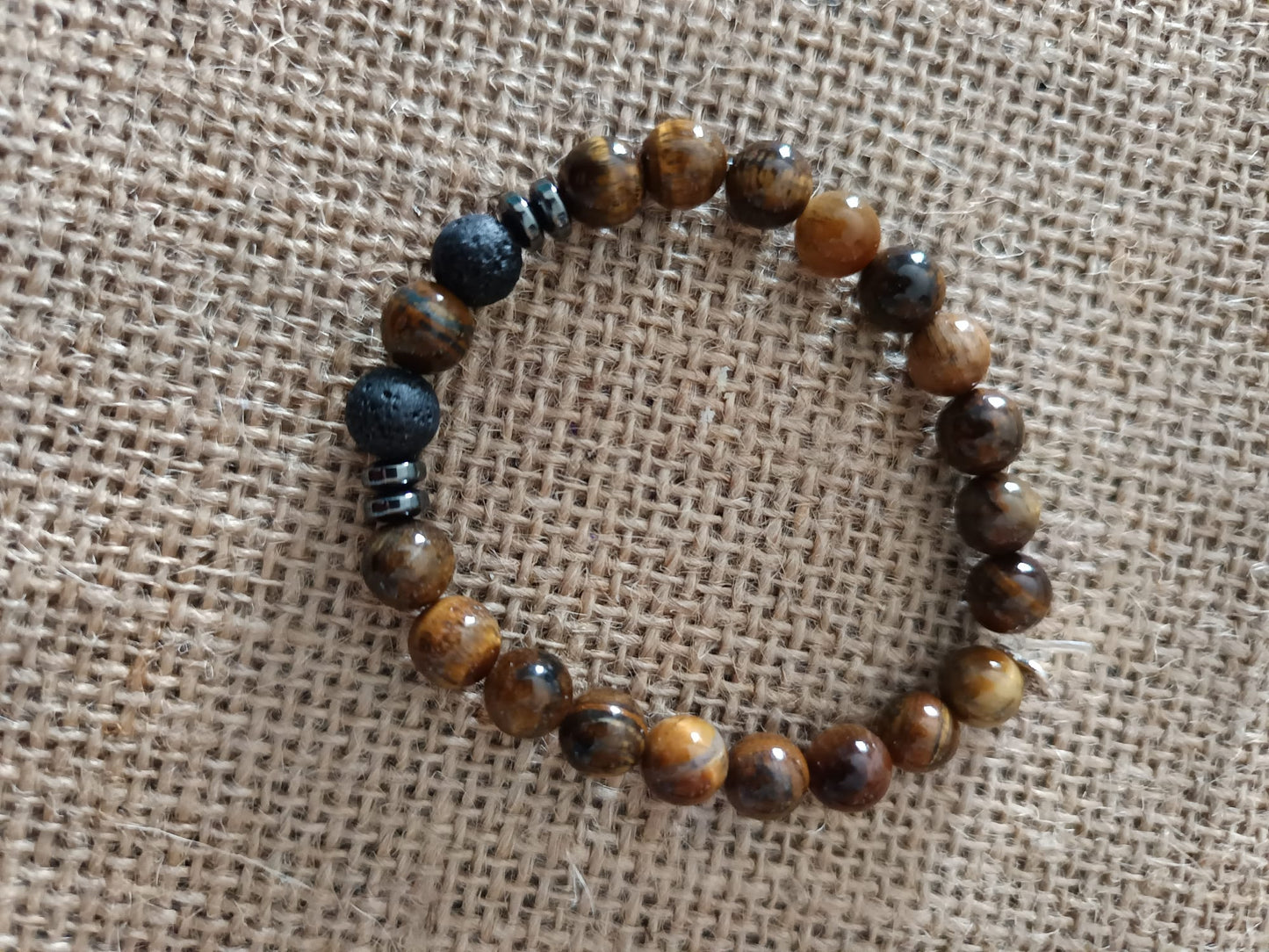 Bracciale in Ossidiana e Occhio di Tigre