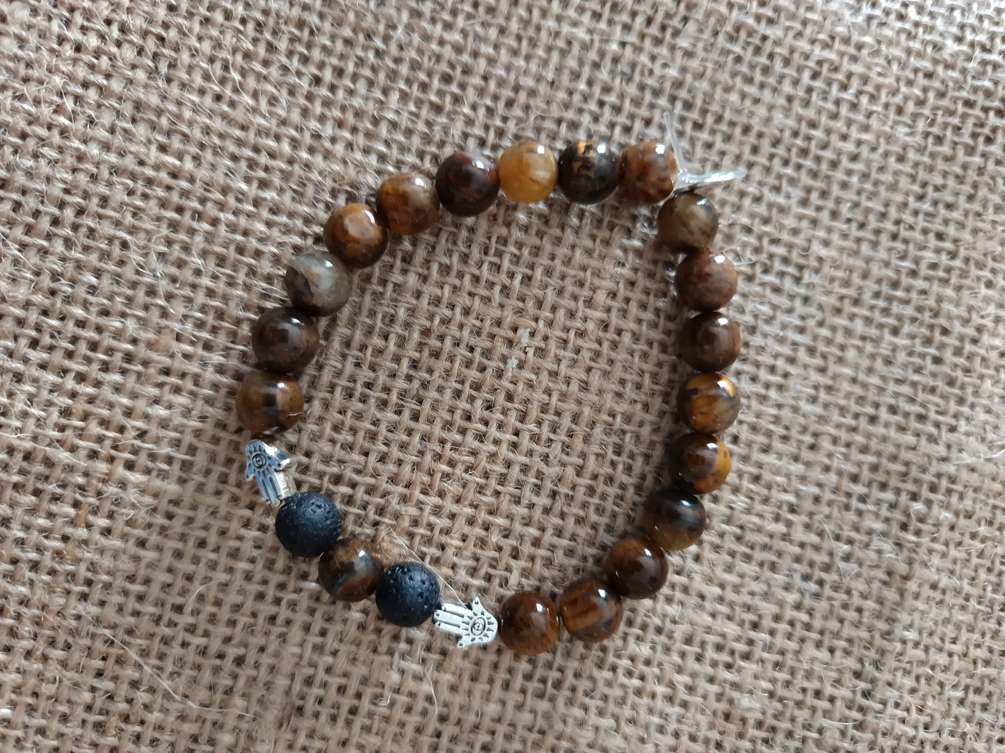 Bracciale in Ossidiana e Occhio di Tigre