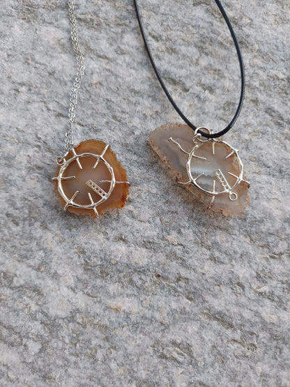Ciondolo in Geode di Agata Naturale