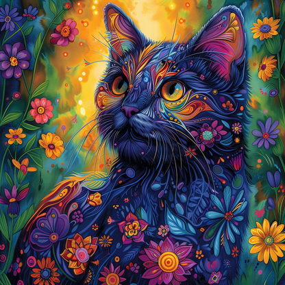 Arte e relax in 100 mandala a forma di gatto