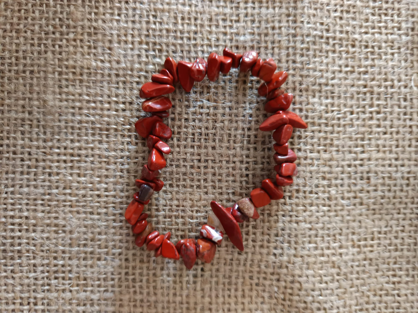 Bracciale in Chips di Diaspro Rosso