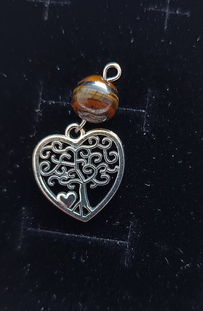 Ciondolo Occhio di Tigre con Albero della Vita